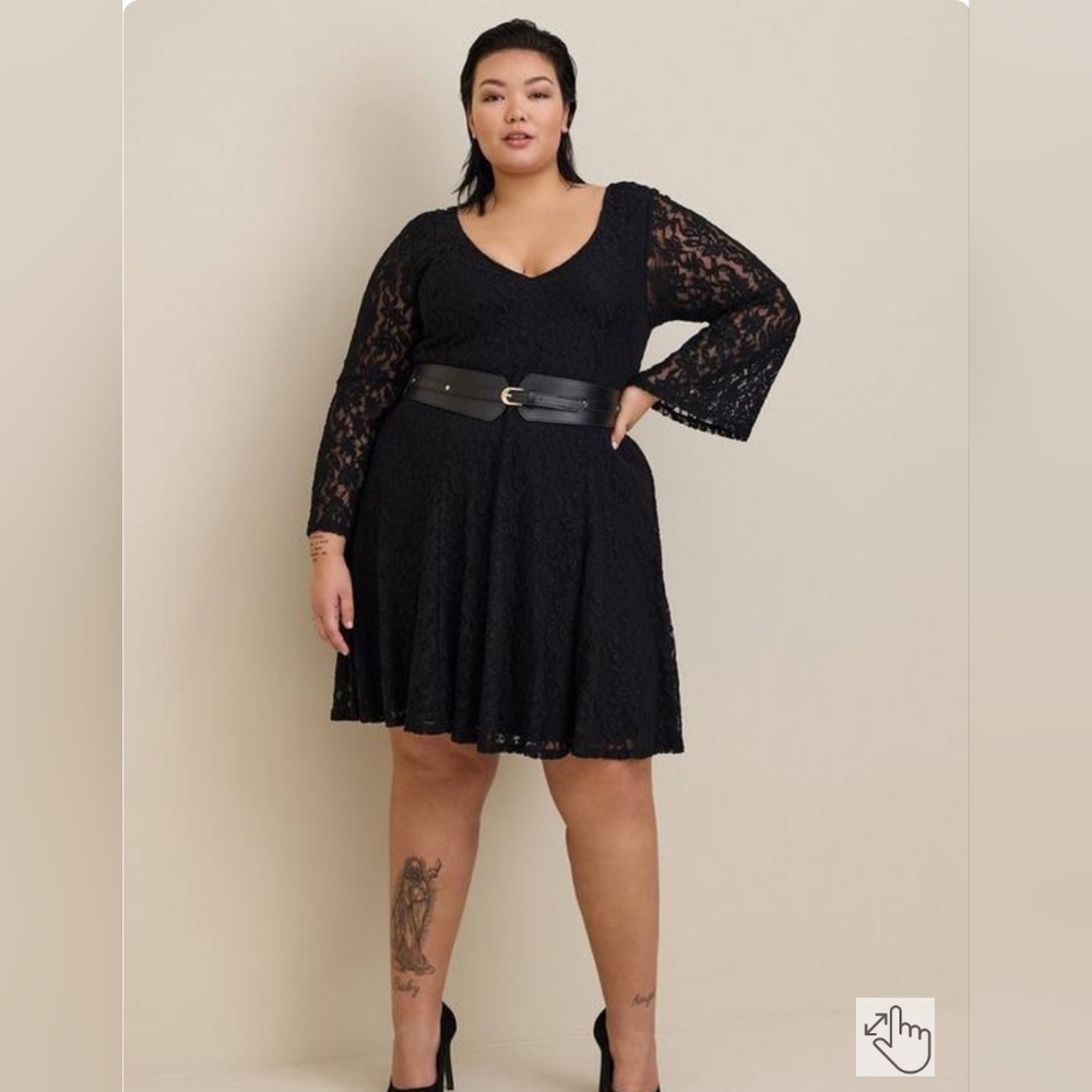TORRID Mini Lace Bell Trapeze Dress